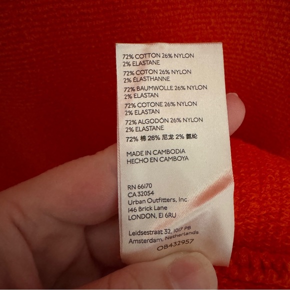 Free People Oversized Orangish-Red Mock Neck Sweater - Picture 15 of 16